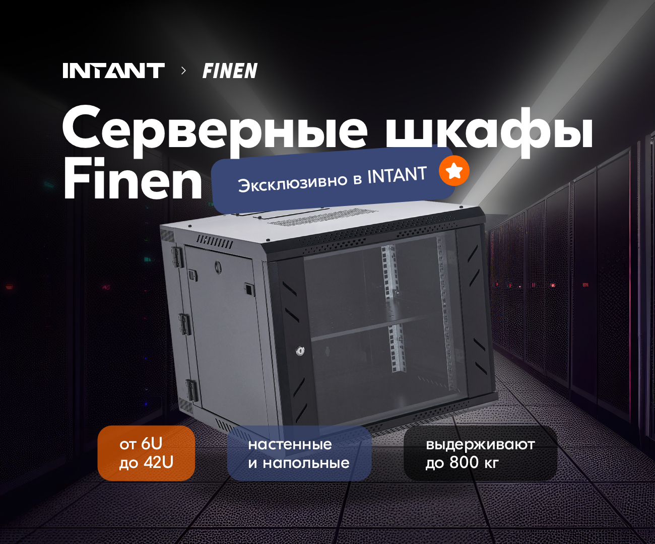 Серверные шкафы FINEN — эксклюзивно в Intant!