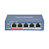 картинка Hikvision DS-3E0105P-E(B) Коммутатор 4-портовый неуправляемый PoE от компании Intant