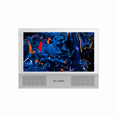 картинка Slinex Sonik-10  цвет белый. 10" AHD Домофон с сенсорным экраном, динамиками и сменными панелями от компании Intant