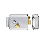 картинка iHold-204 Электромеханический замок, накладной, с блокировкой кнопки, никелированная сталь от компании Intant