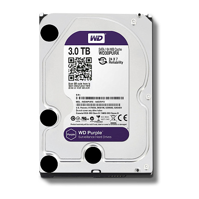 картинка WD30PURX-64AKYY0  Жесткий диск 3Tb IntelliPower,3.5 Western Digital "Caviar Purple" от компании Intant